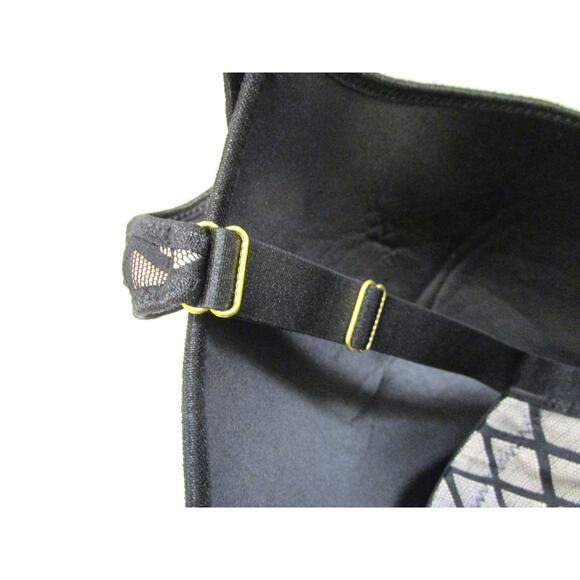 Ashley Stewart Butterfly Bra Full Figure Plunge w/Extender Sexy Black Mesh 44DD - Picture 6 of 9